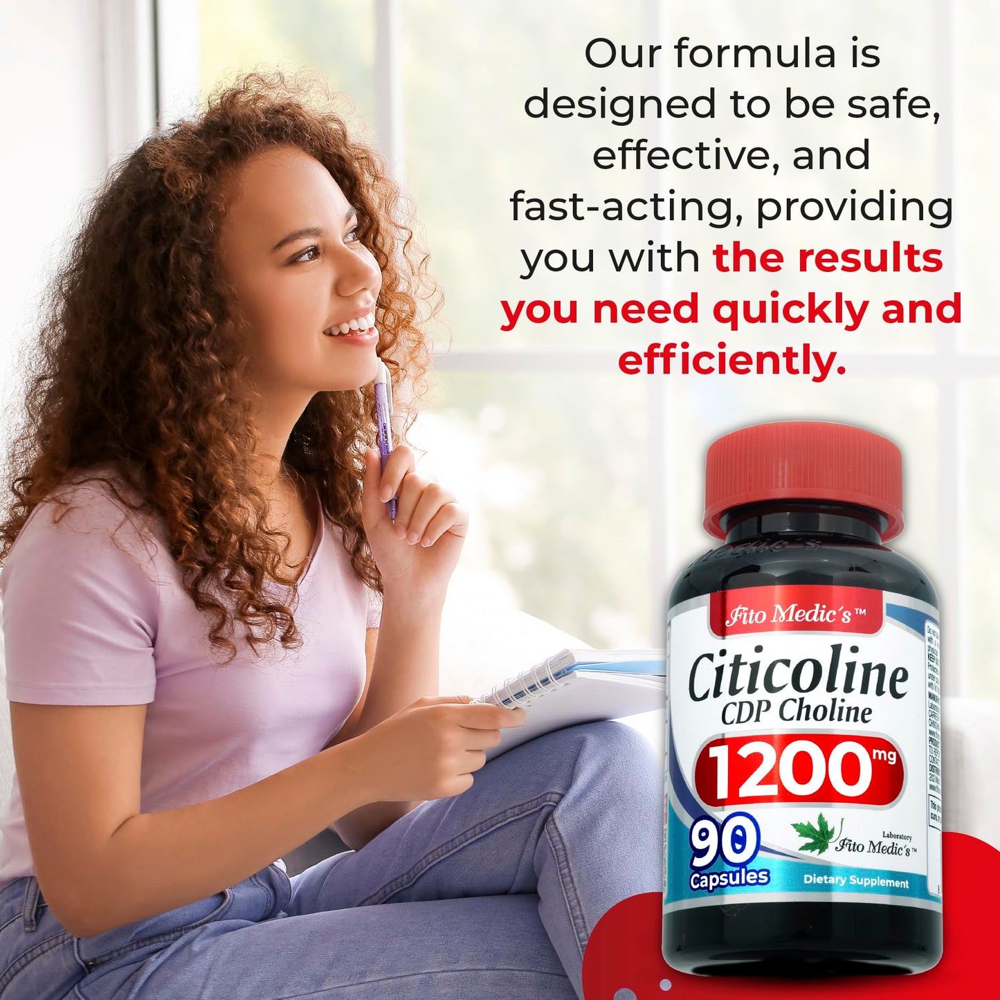 Citicoline | 90 caps | 1200 mg | Ultra high Absorption.