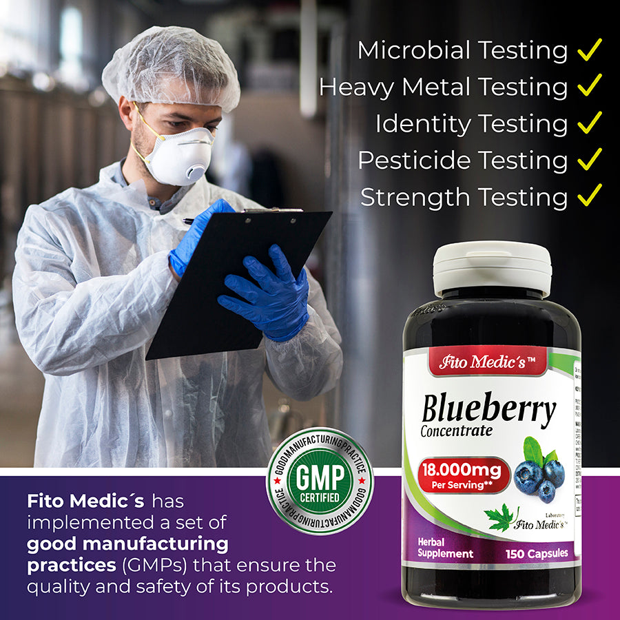 Blueberry Extract | 120 Capsules | Concentrated Extract | Highly Absorbable Herbal Supplement