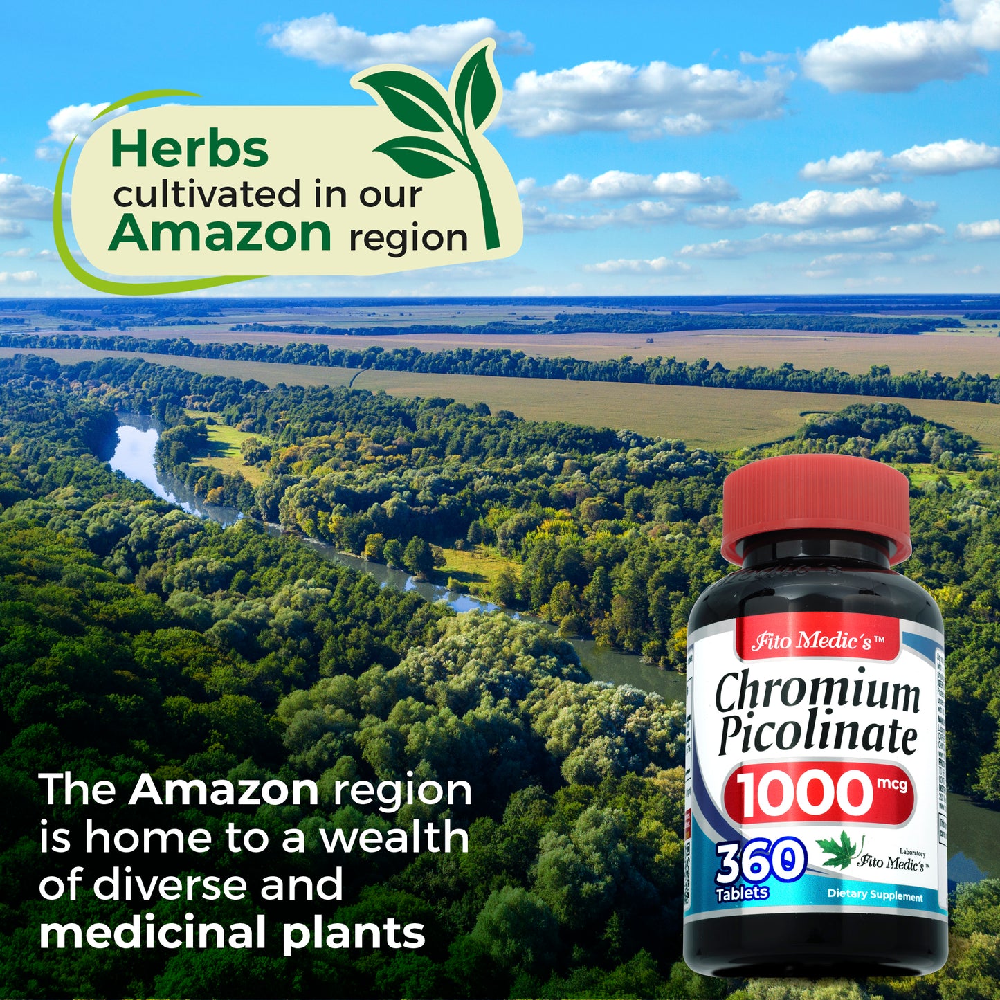Chromium picolinate | 360 tab | 1000mcg | Ultra high Absorption.