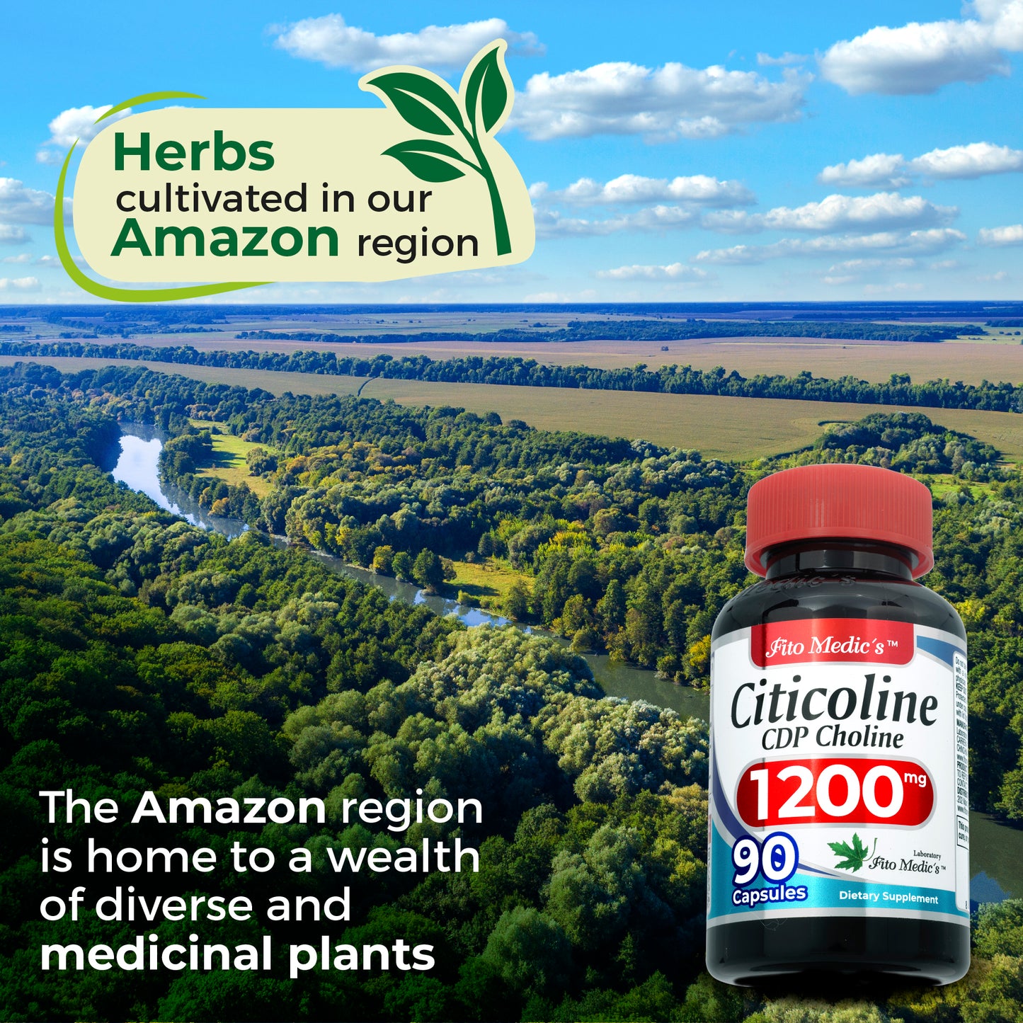 Citicoline | 90 caps | 1200 mg | Ultra high Absorption.