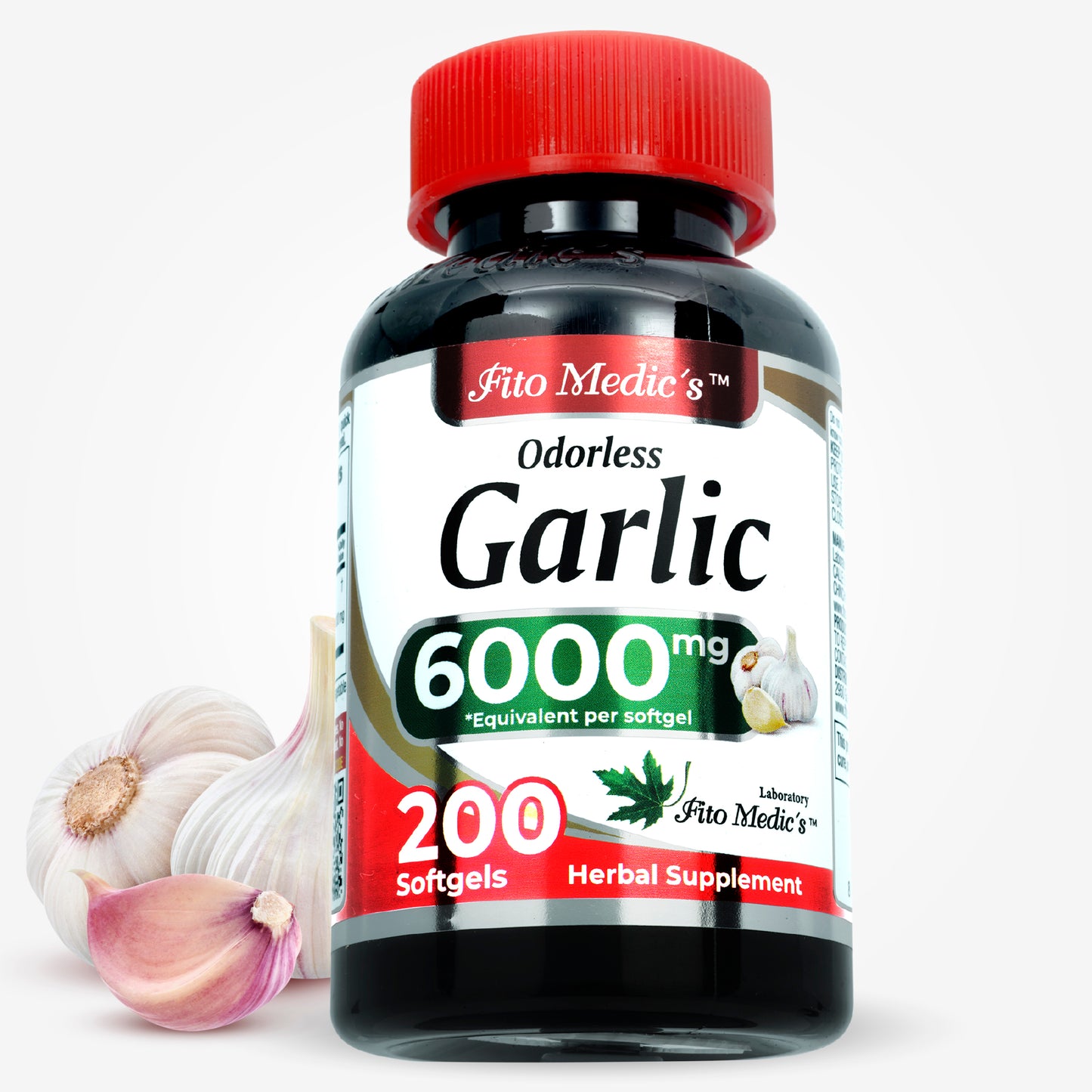 Garlic Pills 6000 mg High Absorption 200 Softgels