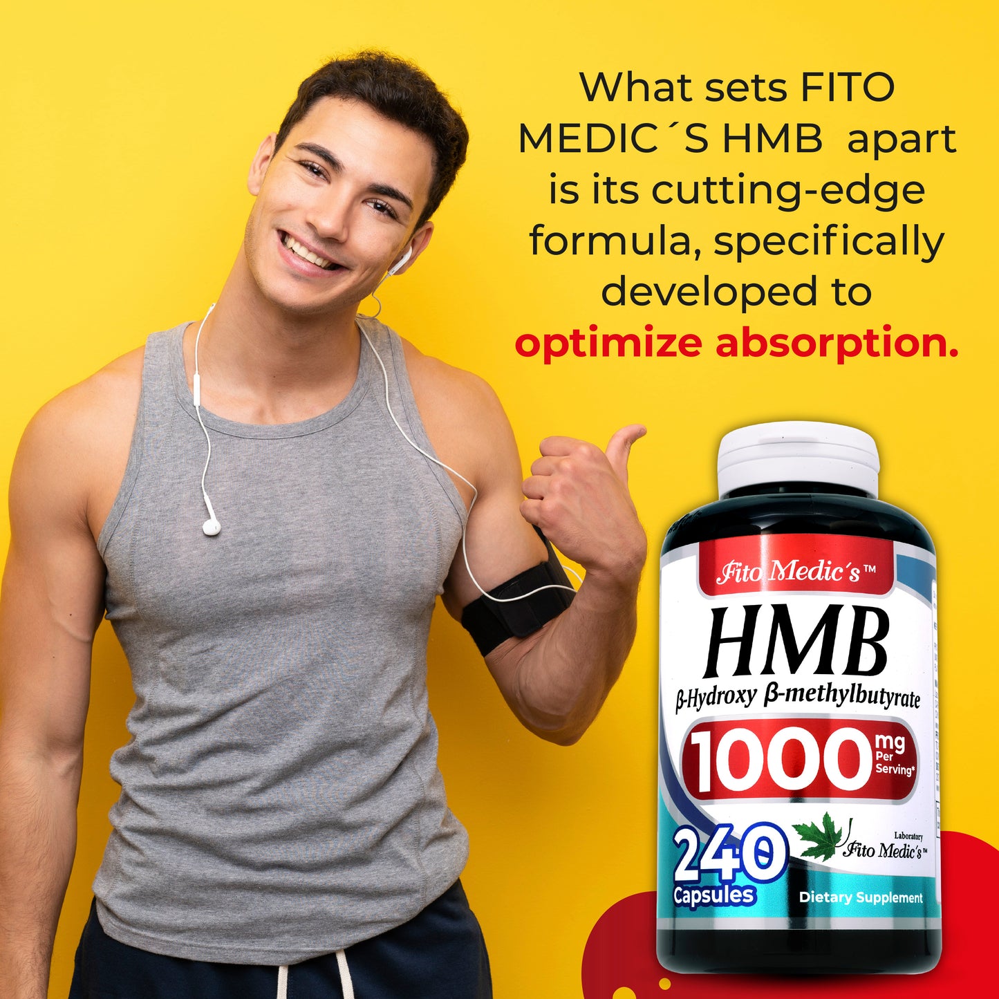 HMB |240 Capsules |1000 mg| Ultra High Absorption.