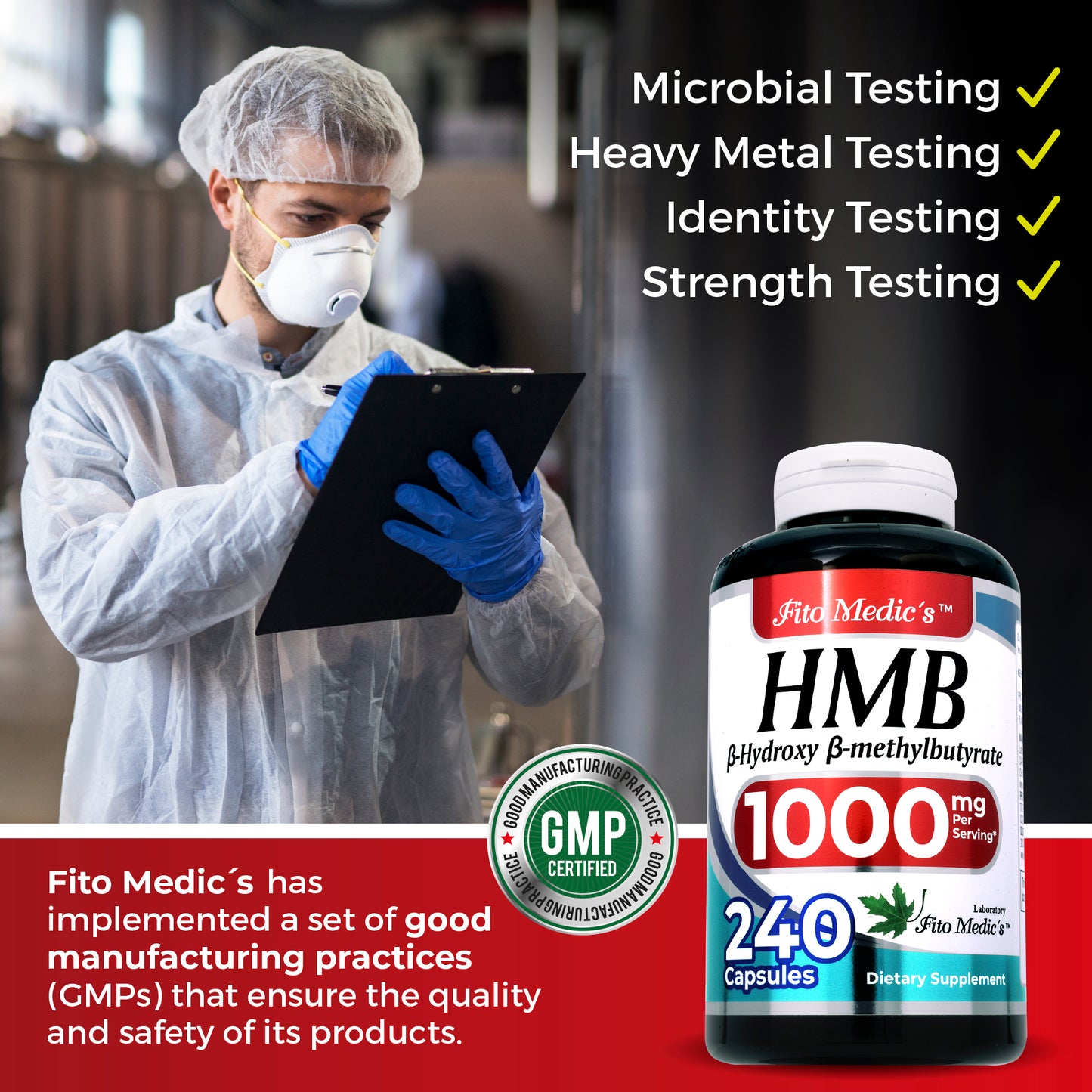 HMB |240 Capsules |1000 mg| Ultra High Absorption.