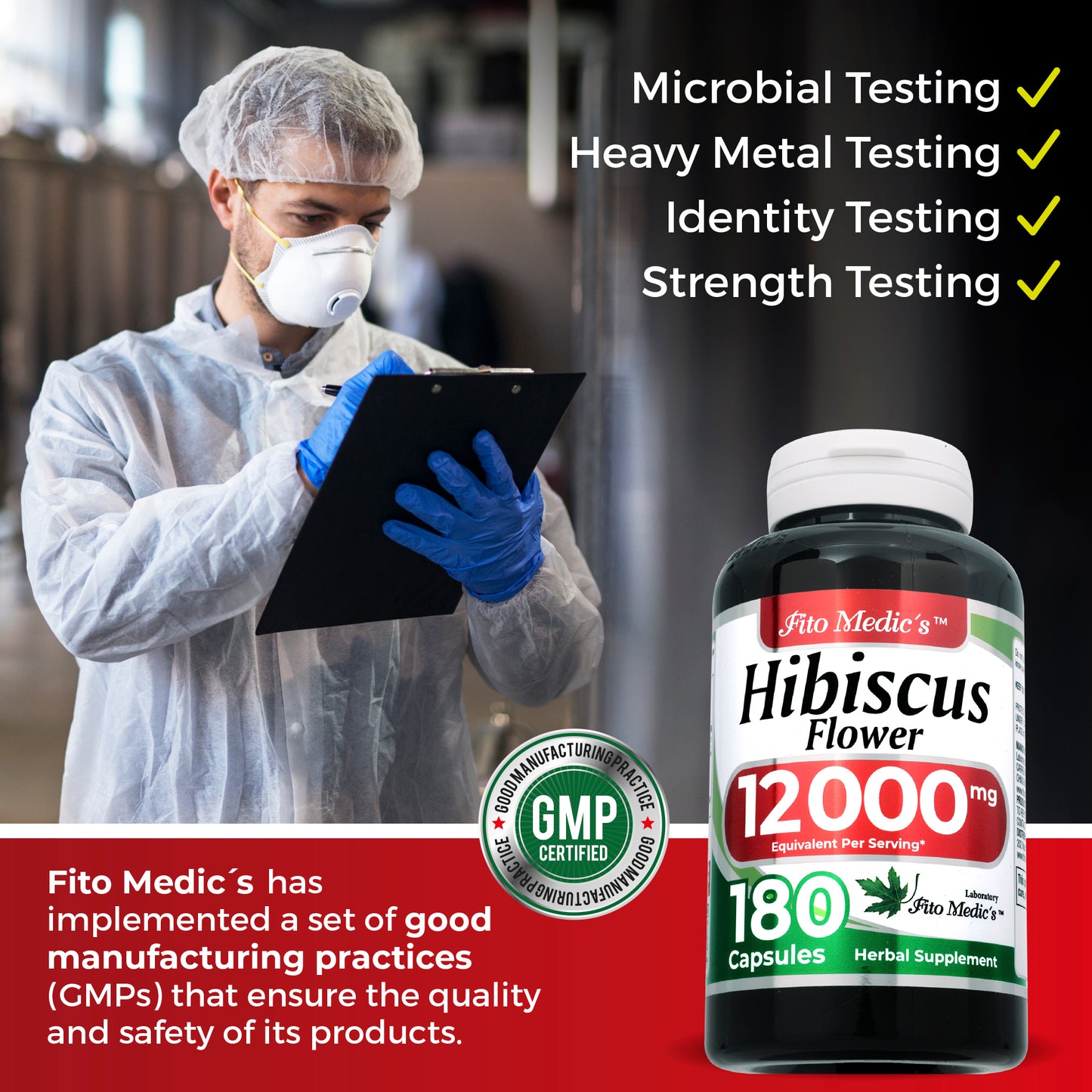 Hibiscus |180 Capsules | 12000 mg | Ultra high Absorption