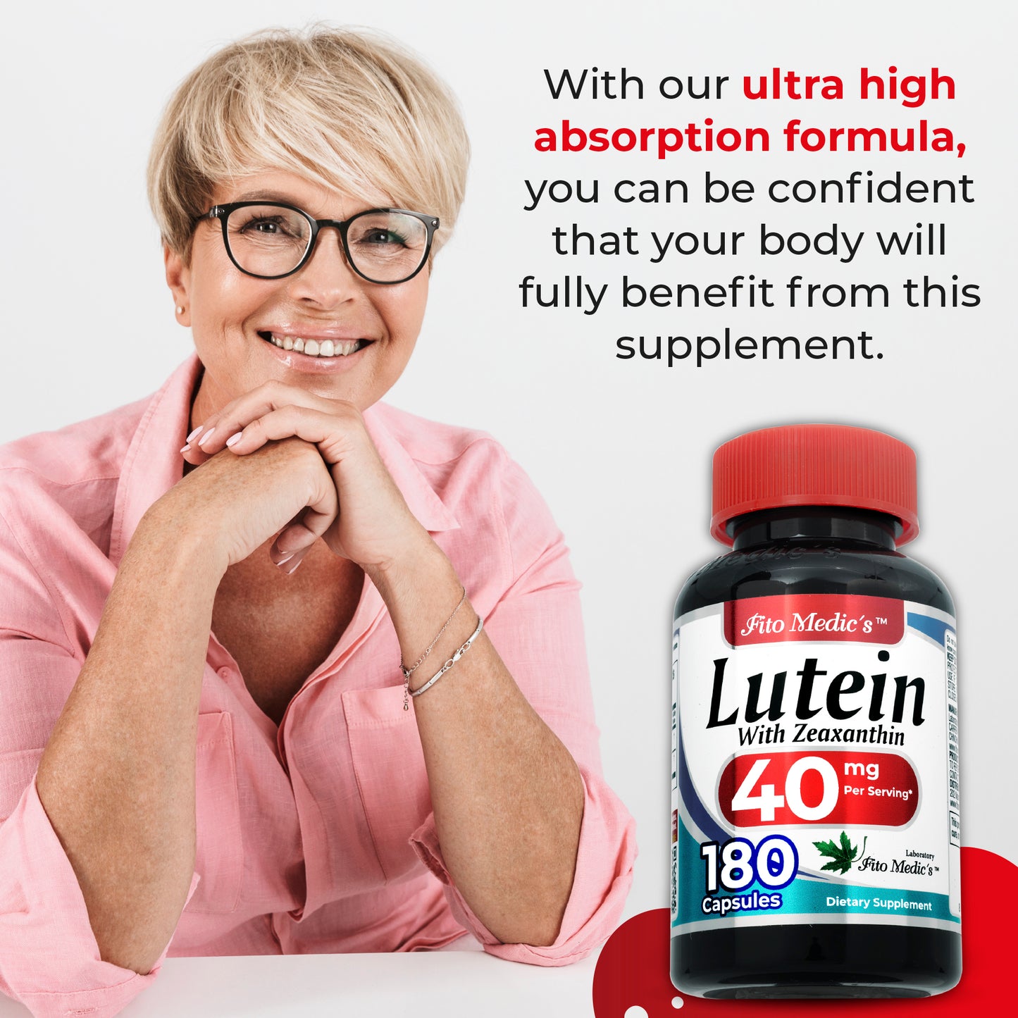 Lutein | 180 Capsules |40 mg| lutein 40mg | lutein and zeaxanthin supplements | Ultra High Absorption