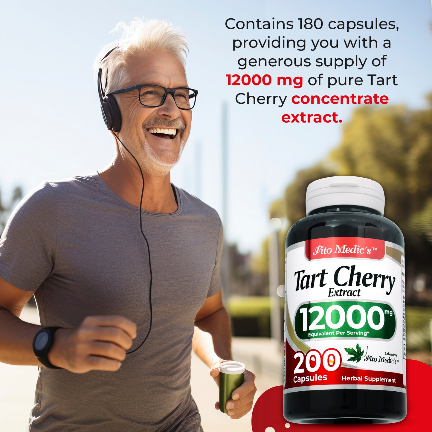 Tart Cherry |200 capsules |12000 mg| Ultra high Absorption