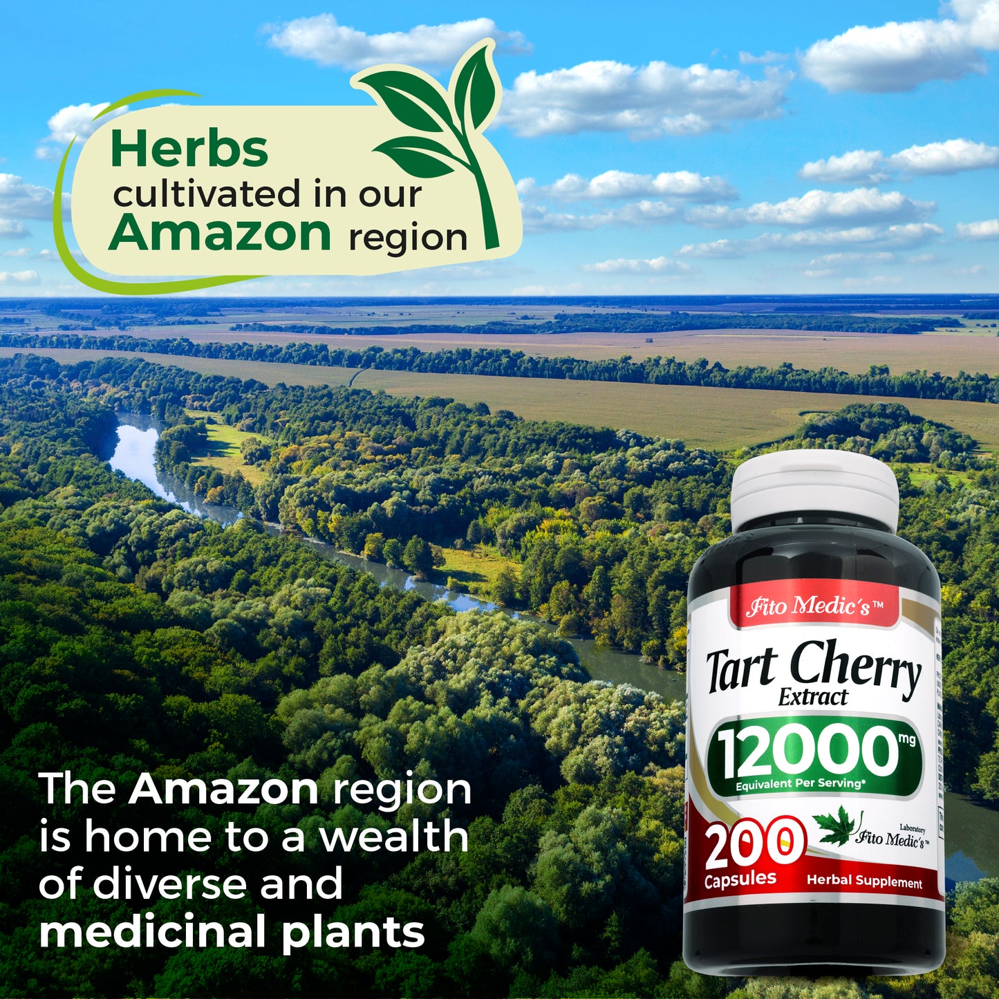 Tart Cherry |200 capsules |12000 mg| Ultra high Absorption