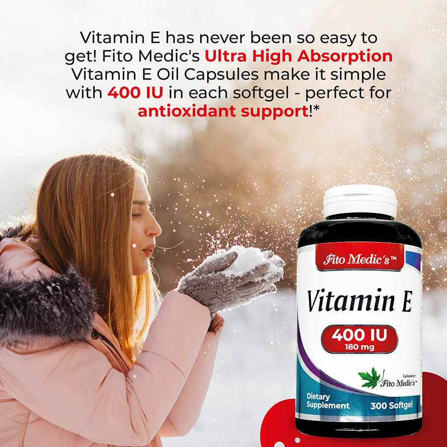 Vitamin E - 400 IU - 300 Softgels - Ultra High Absorption