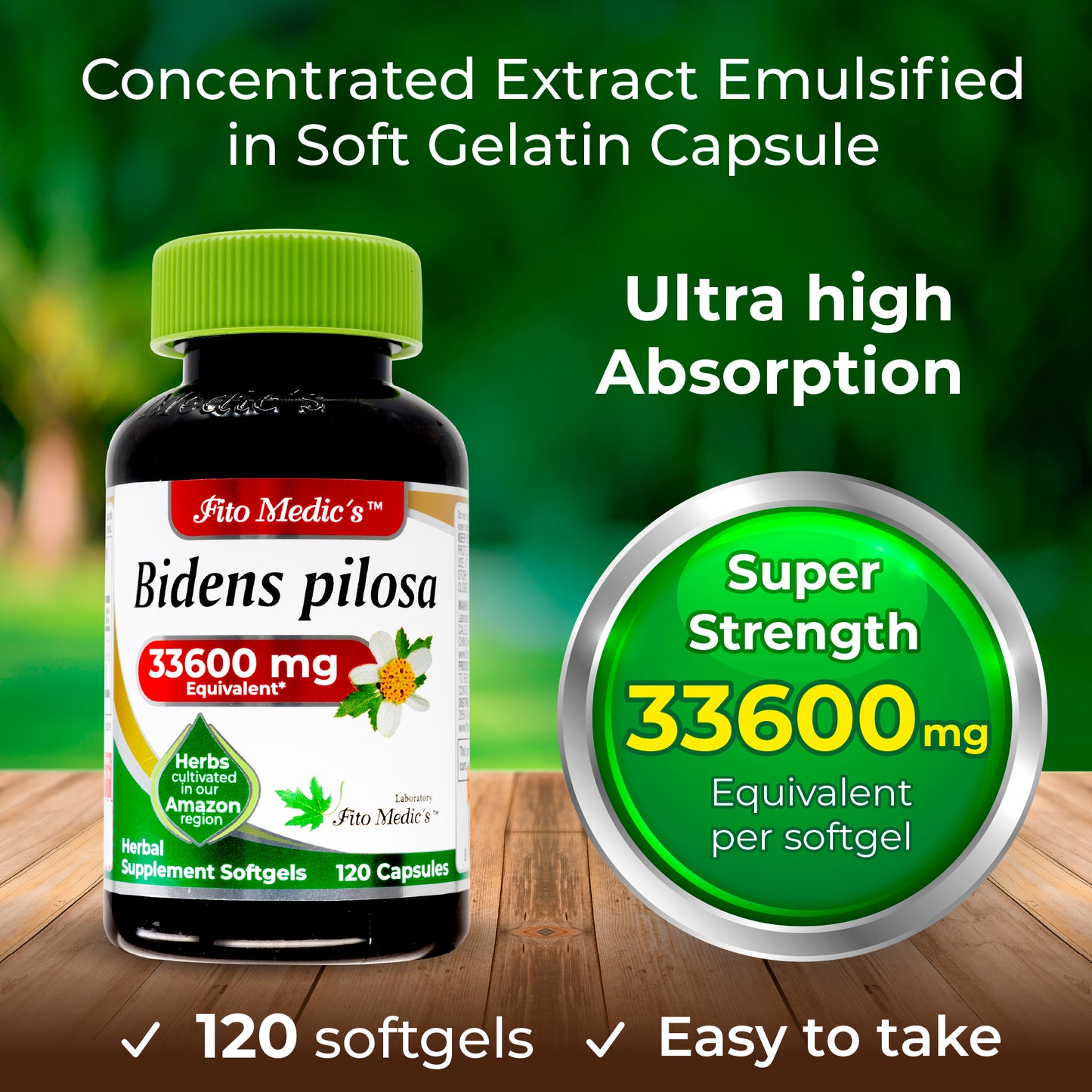 Bidens Pilosa - 120 capsules - Ultra High Absorption