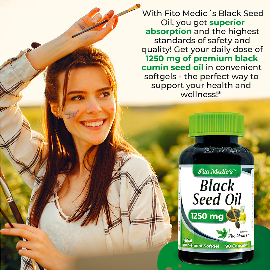 Black Seed Oil 1250 mg Ultra high Absorption 90 softgels