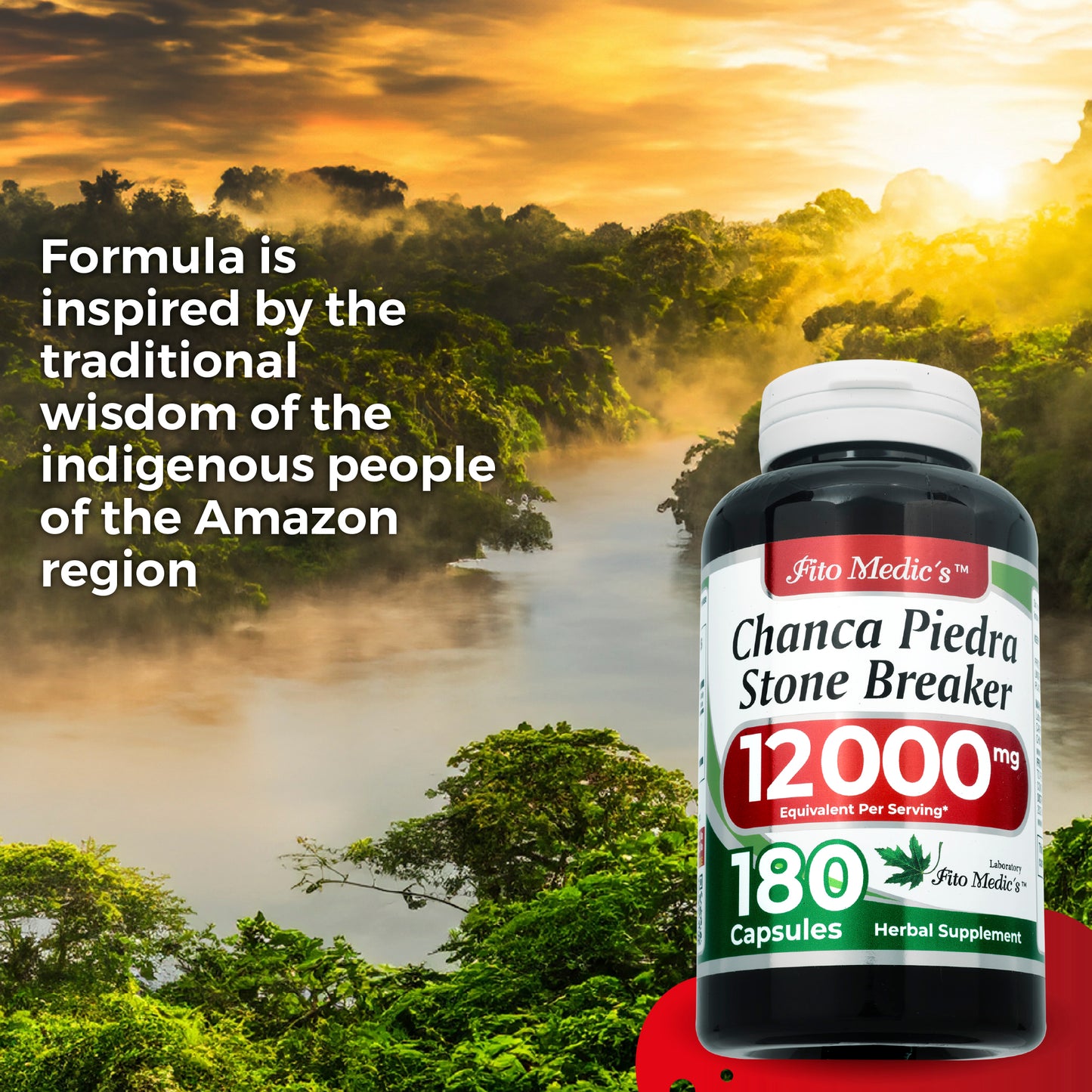 Chanca piedra 12000 mg Ultra high Absorption 180 capsules