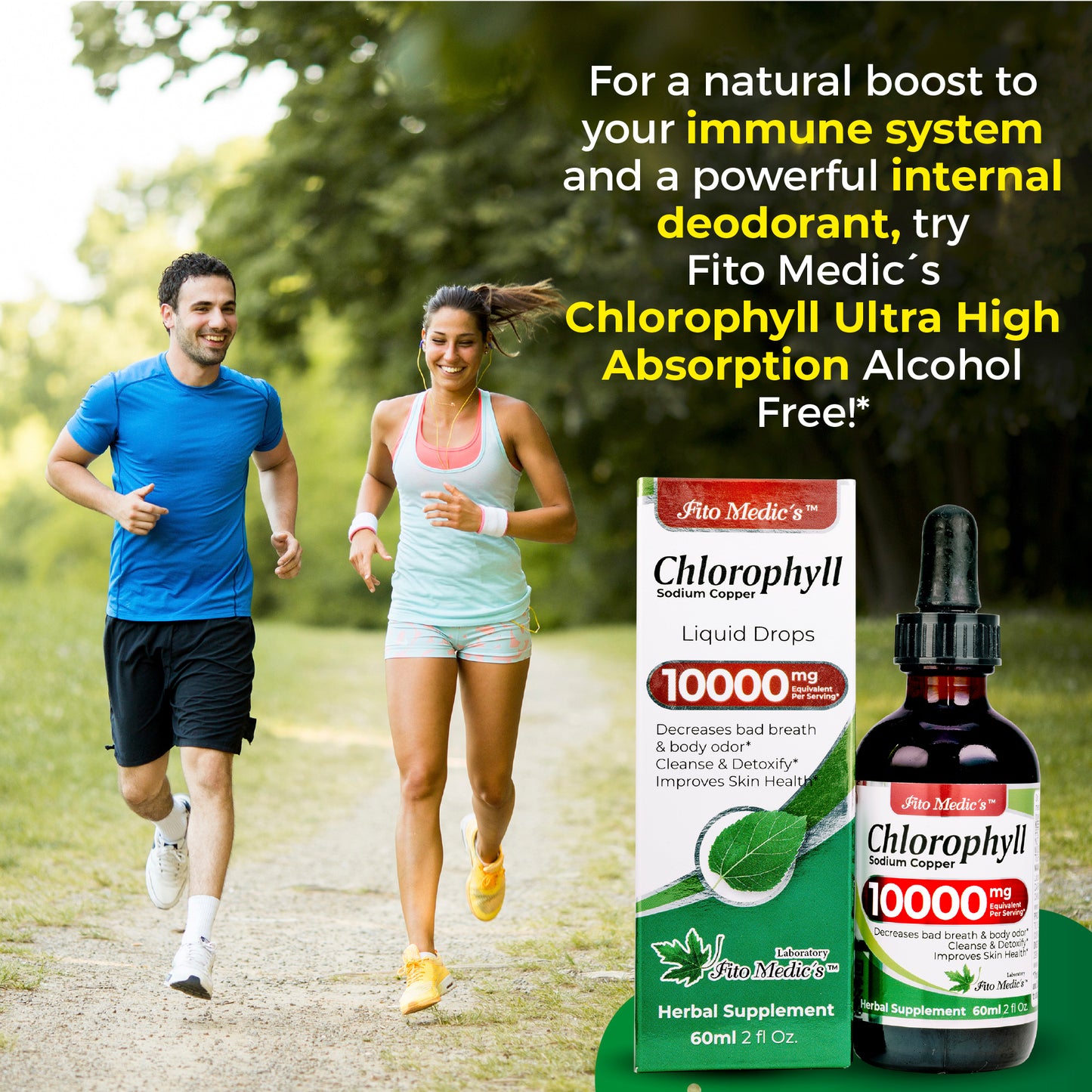 Chlorophyll Liquid Drops 10000 mg Ultra high Absorption