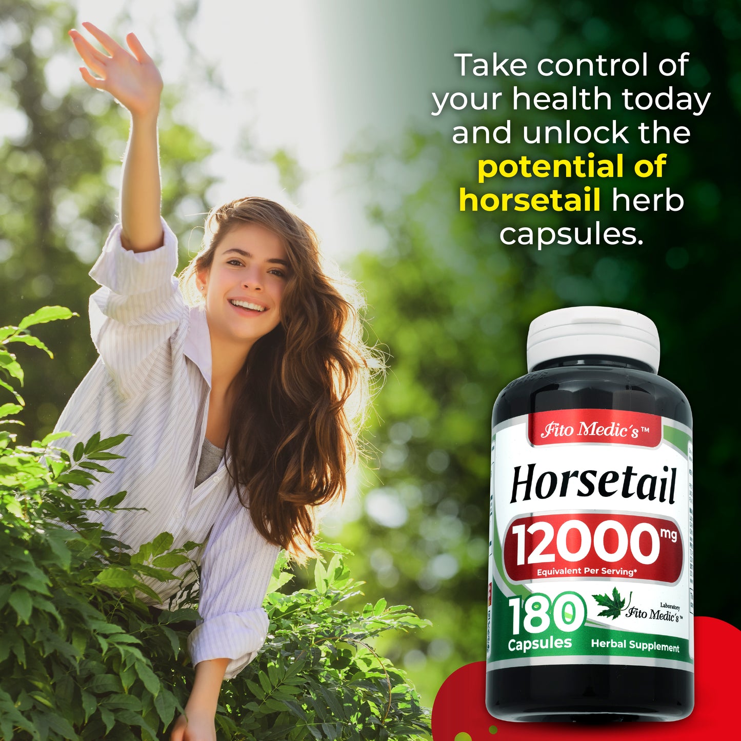 Horsetail herb 12000 mg Ultra high Absorption 180 capsules