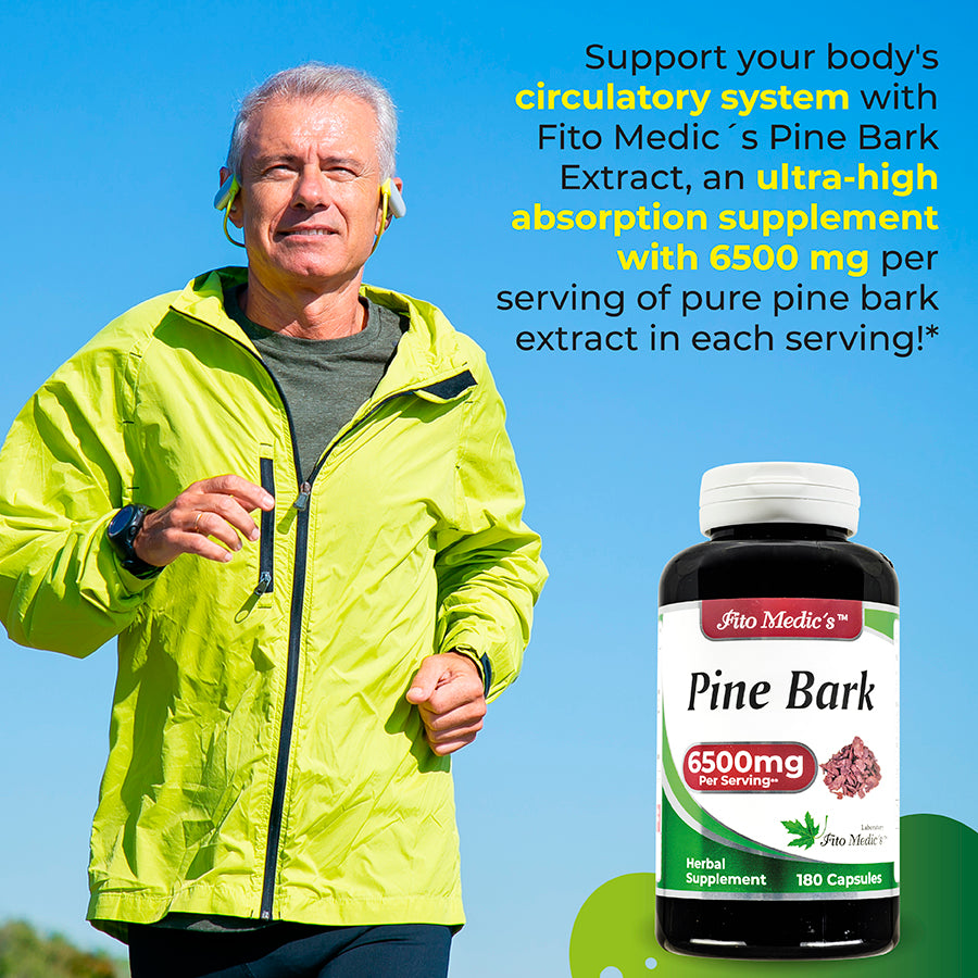 Pine Bark Extract 6500 mg Ultra high Absorption 180 Capsules