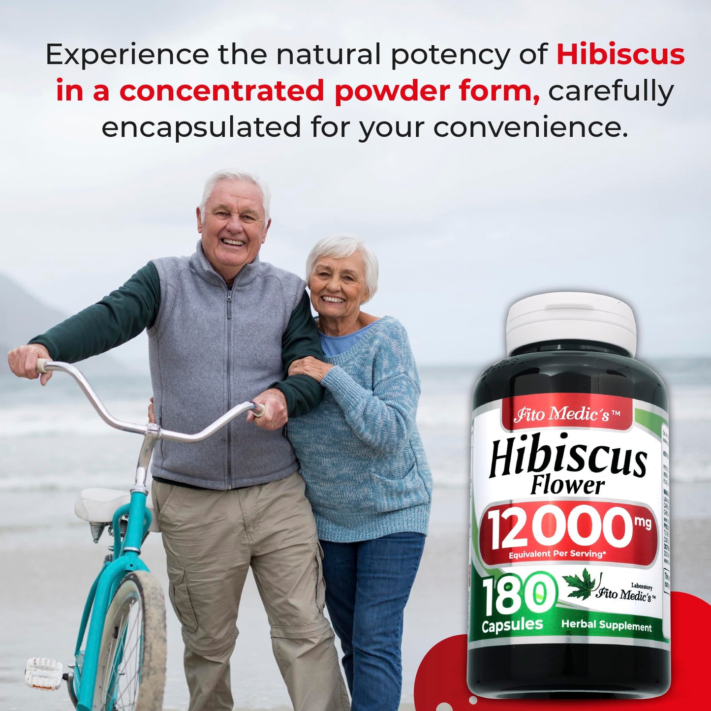 Hibiscus |180 Capsules | 12000 mg | Ultra high Absorption