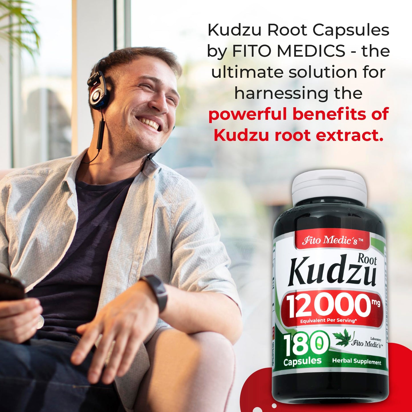 Kudzu root |180 capsules | 12000 mg | Ultra high Absorption.