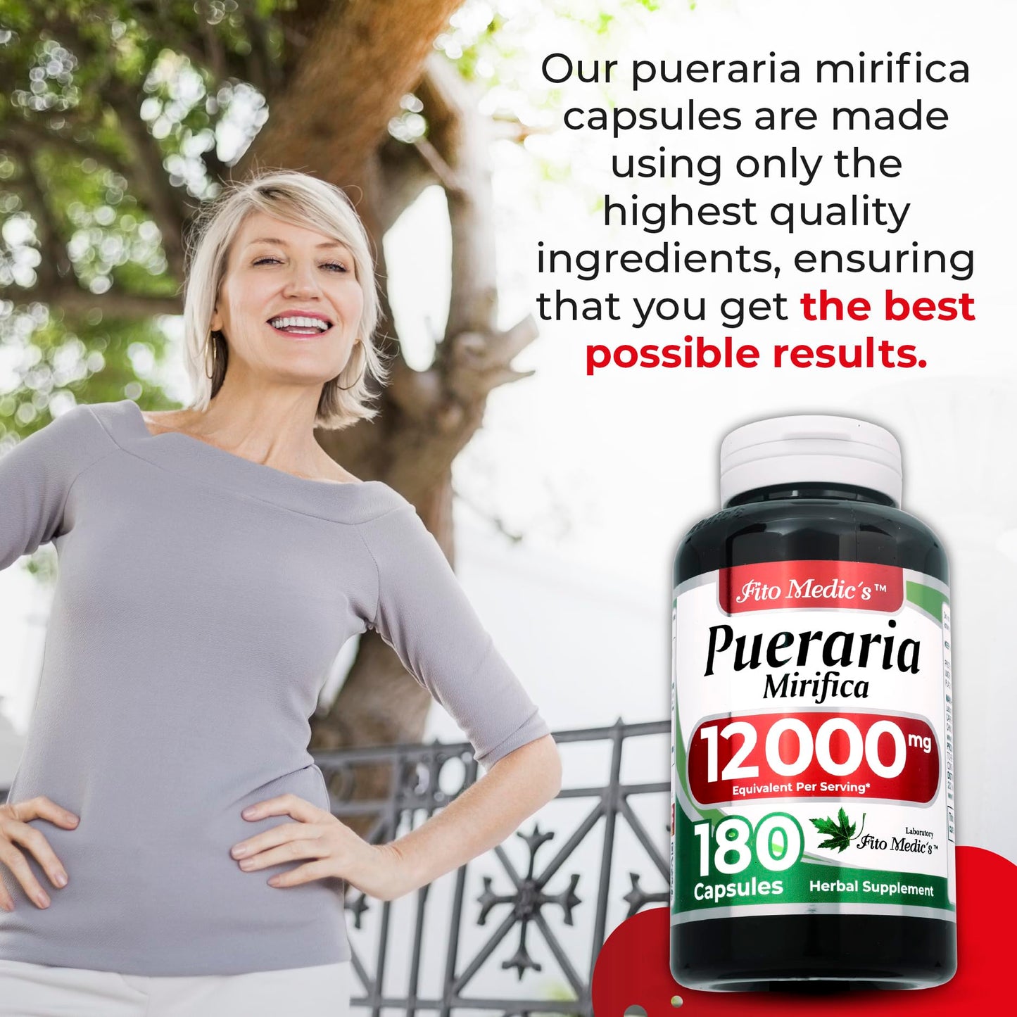 Pueraria mirifica | 180 capsules | 12000 mg | Ultra High Absorption