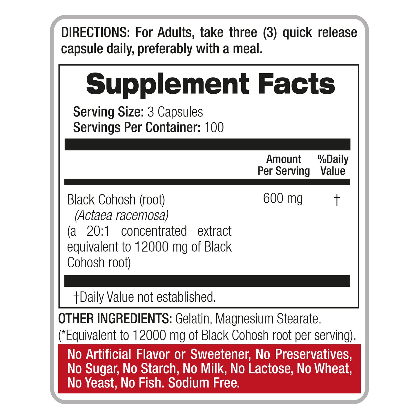 FITO MEDIC'S Lab | Black Cohosh |300 Capsules | Black Cohosh Root | Black Cohosh Capsules | Concentrate Extract