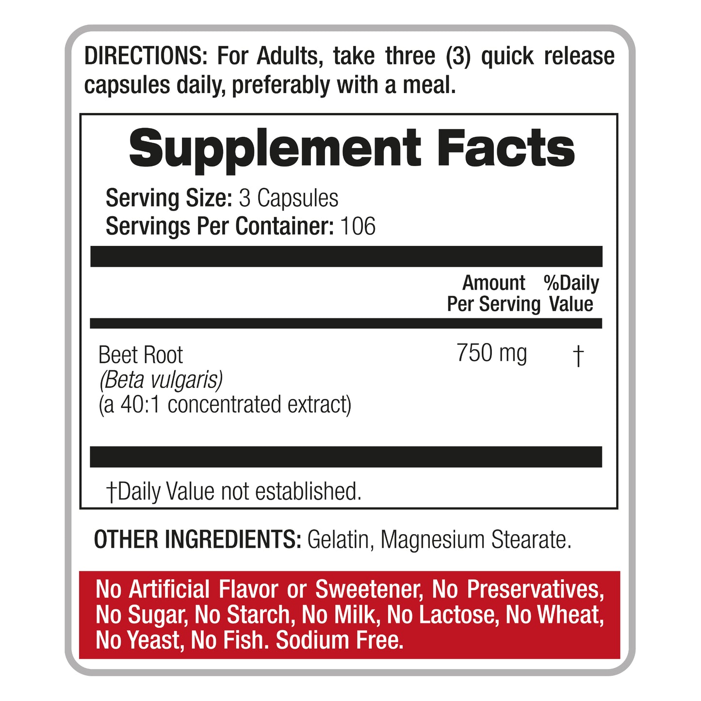 Beet Root Capsules | Beetroot Powder | 320 capsules