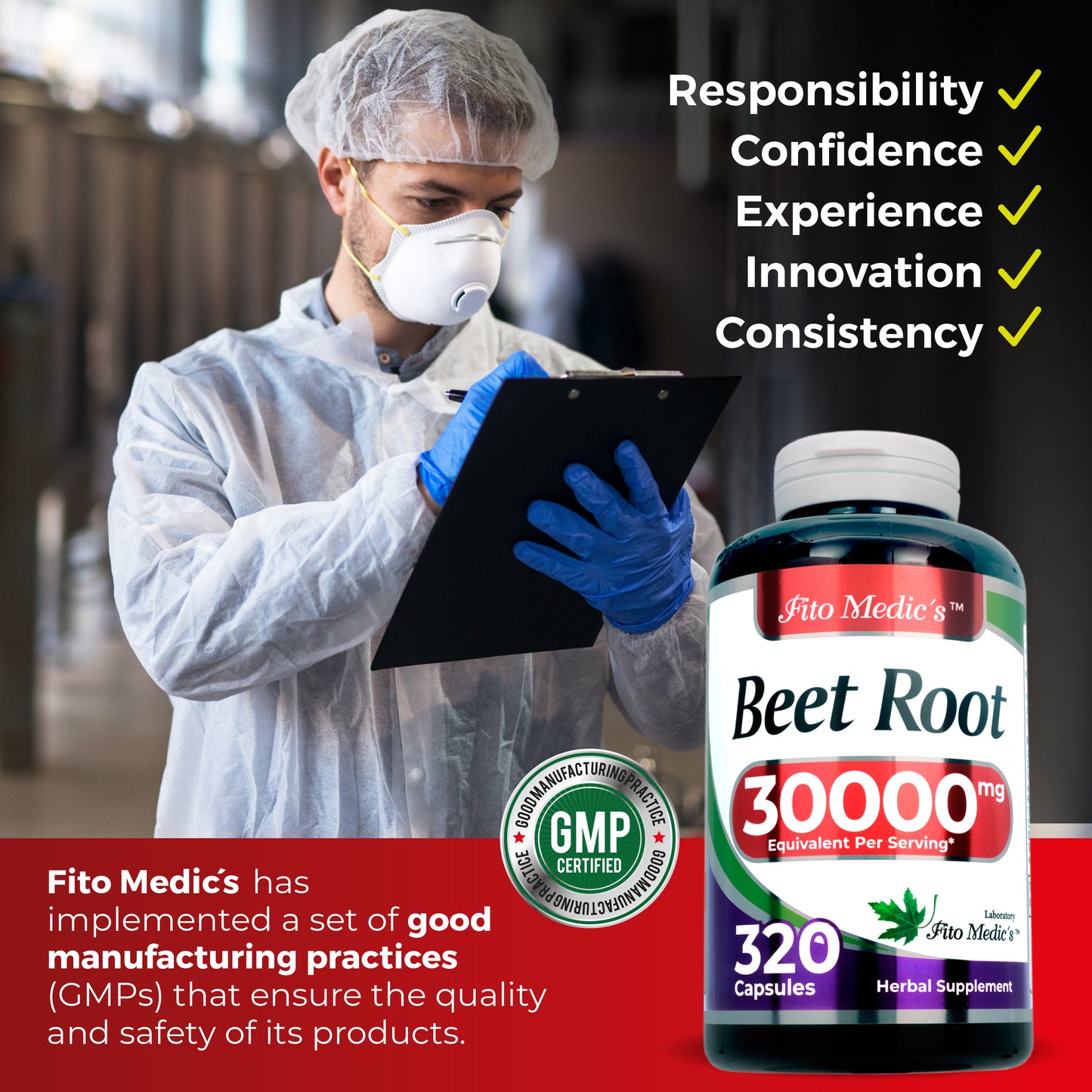 Beet Root Capsules | Beetroot Powder | 320 capsules