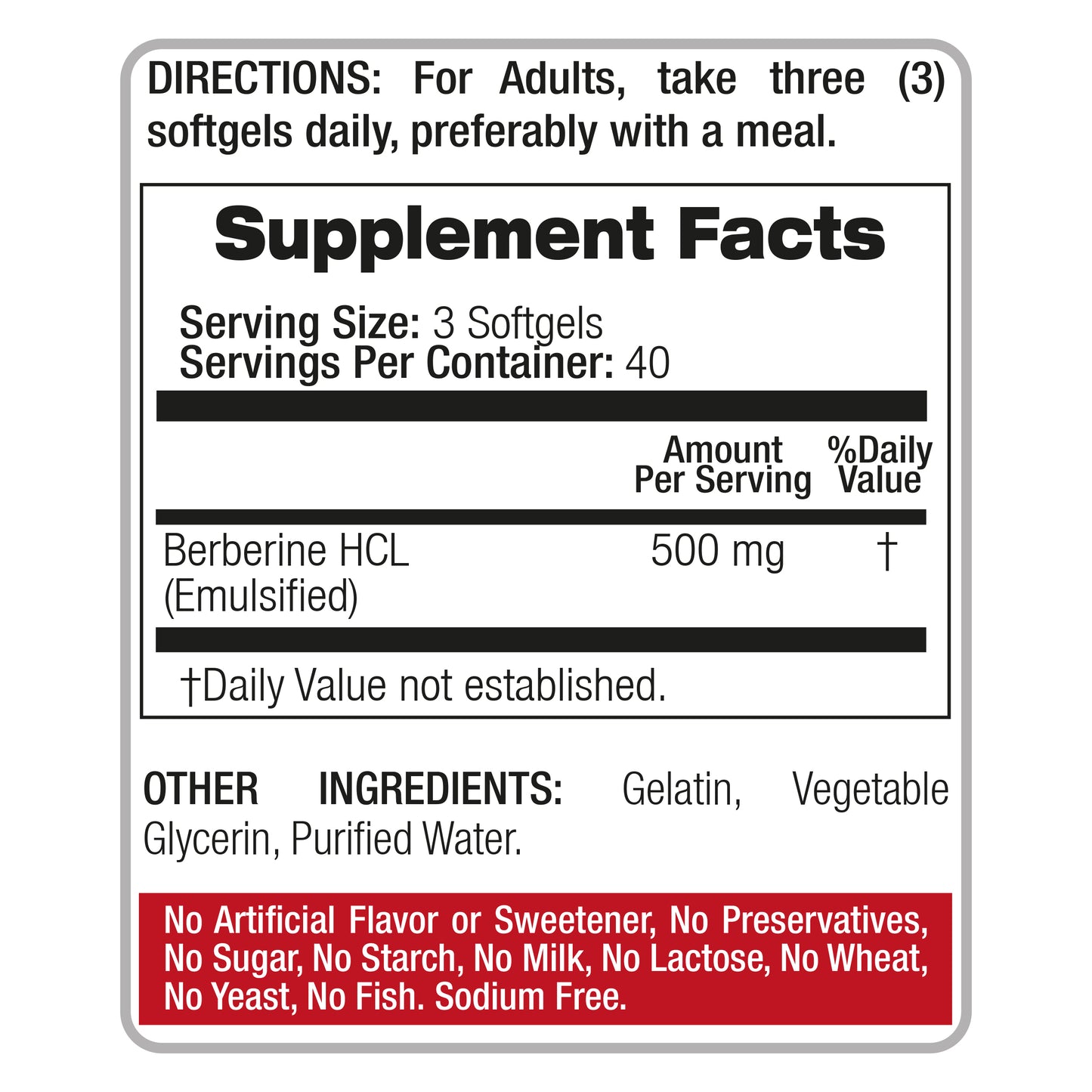 FITO MEDIC'S Lab | Berberine Capsules | 120 Softgels