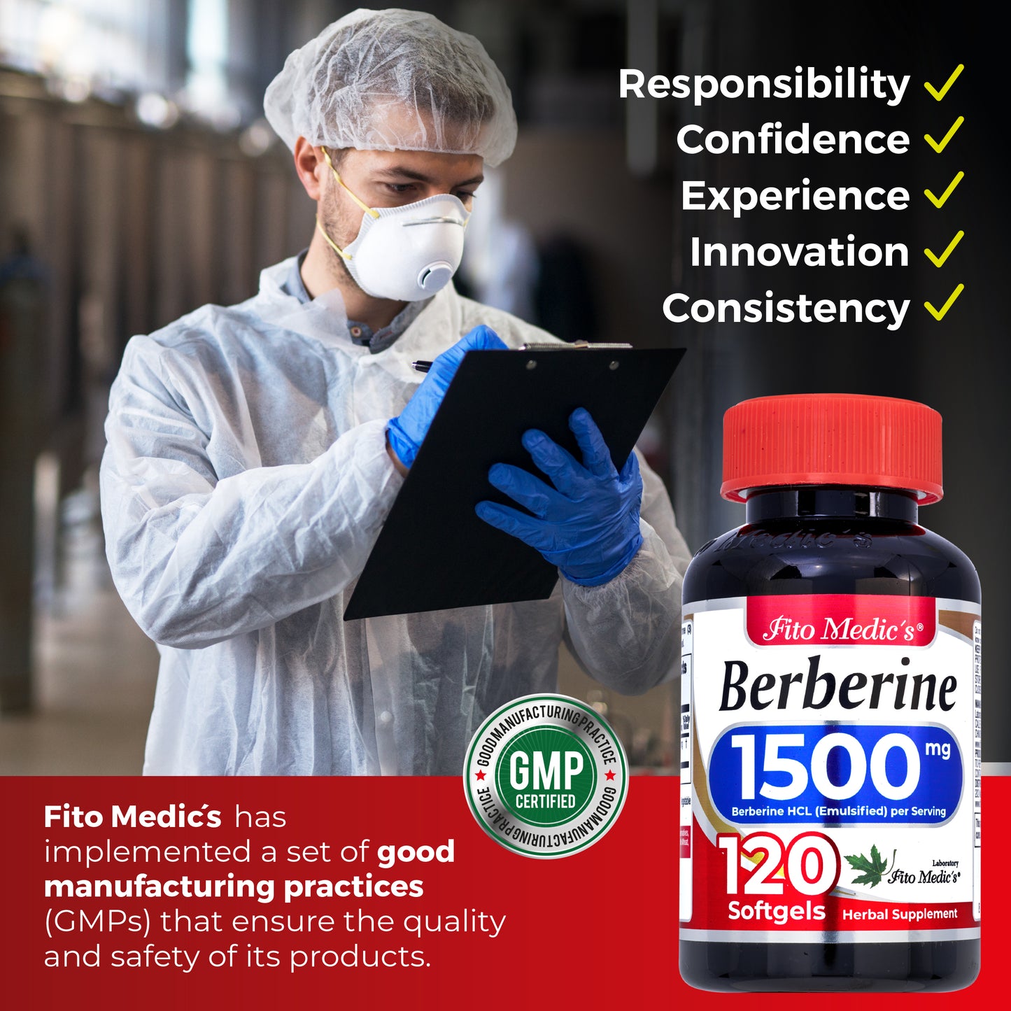 FITO MEDIC'S Lab | Berberine Capsules | 120 Softgels