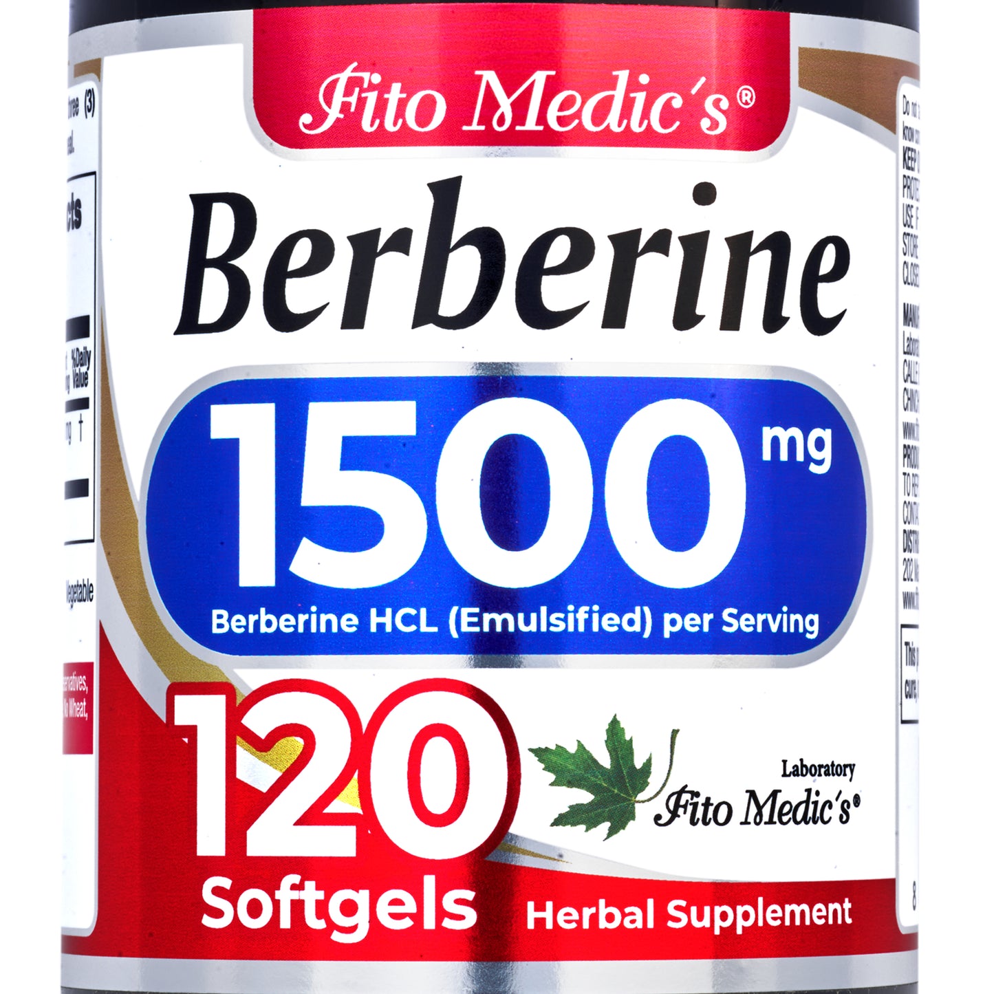 FITO MEDIC'S Lab | Berberine Capsules | 120 Softgels
