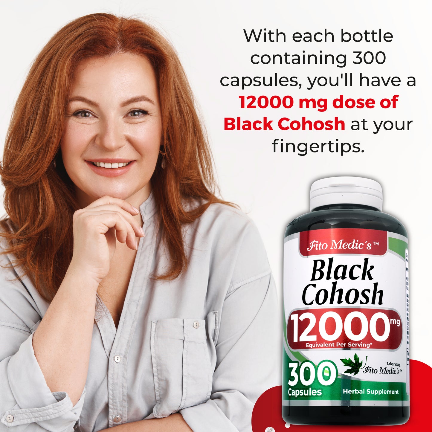FITO MEDIC'S Lab | Black Cohosh |300 Capsules | Black Cohosh Root | Black Cohosh Capsules | Concentrate Extract