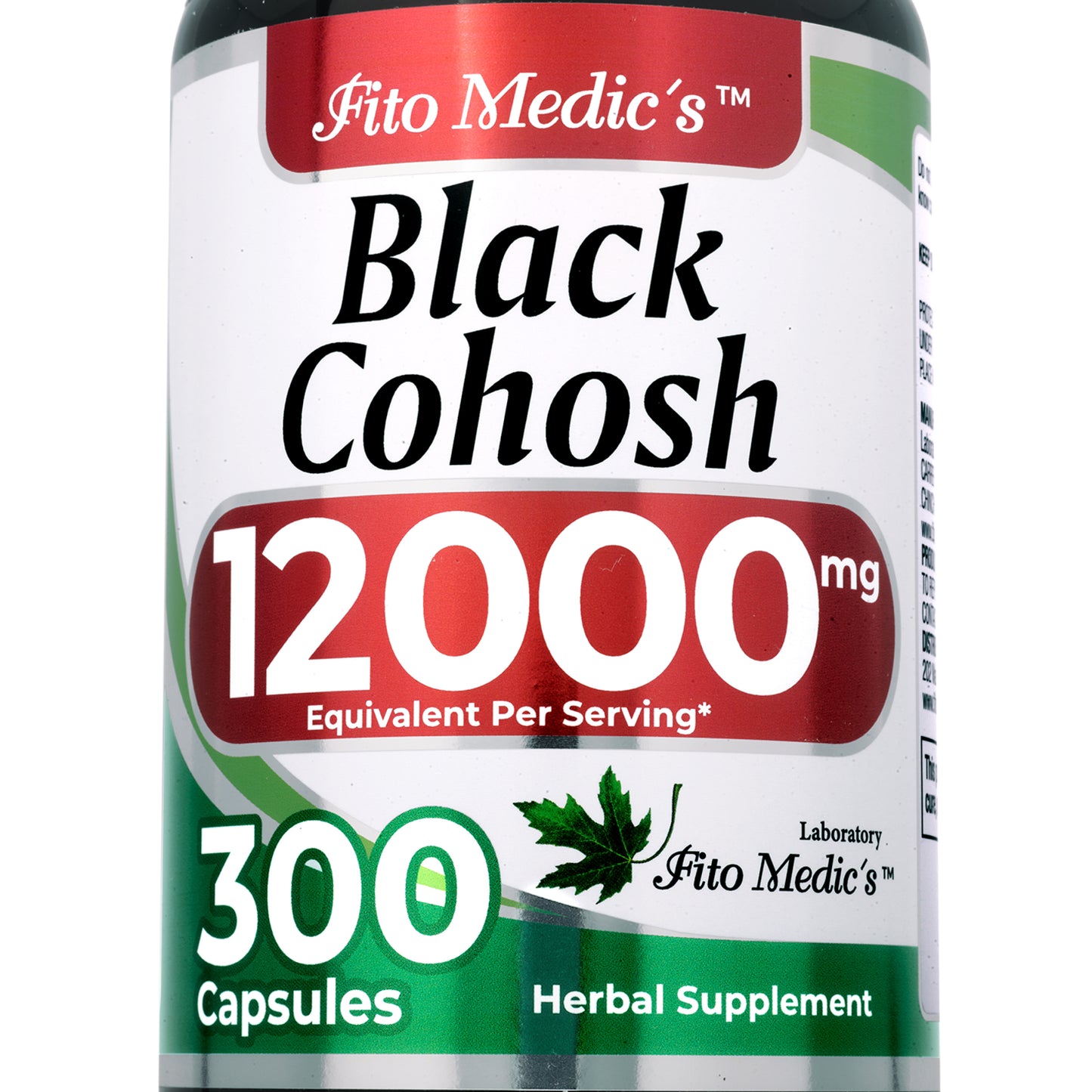 FITO MEDIC'S Lab | Black Cohosh |300 Capsules | Black Cohosh Root | Black Cohosh Capsules | Concentrate Extract