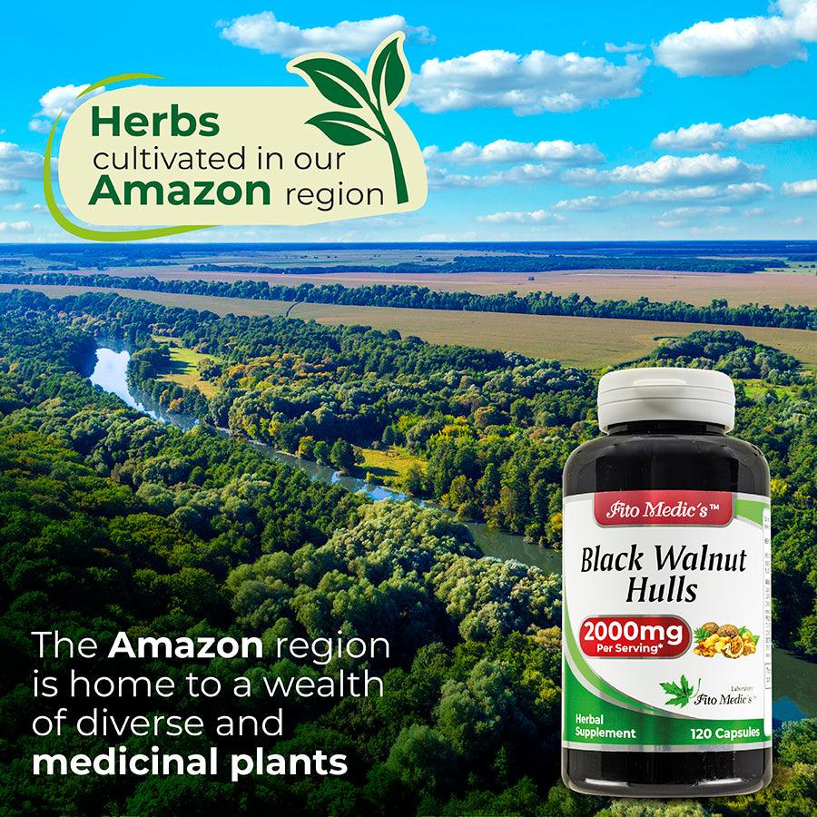 Black Walnut Hull - 2000 mg per Serving - Ultra high Absorption.