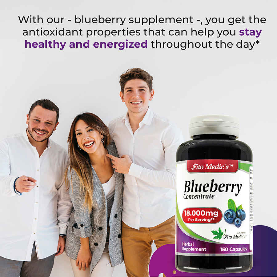 Blueberry Extract | 120 Capsules | Concentrated Extract | Highly Absorbable Herbal Supplement