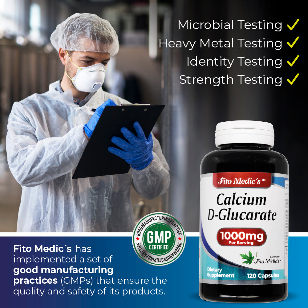 Calcium D-glucarate 1000mg -120 Caps -  Ultra high Absorption