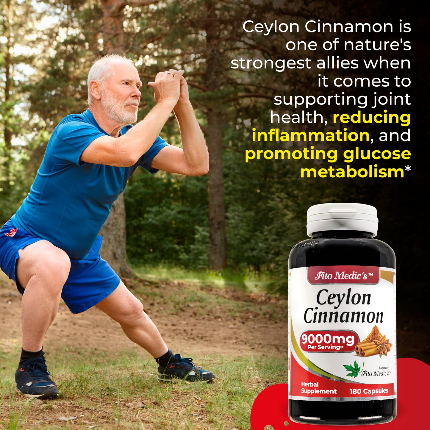Ceylon Cinnamon Extract 9000 mg Ultra High Absorption 180 Capsules