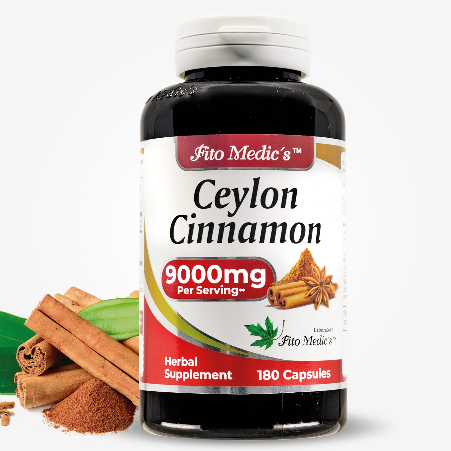 Ceylon Cinnamon Extract 9000 mg Ultra High Absorption 180 Capsules