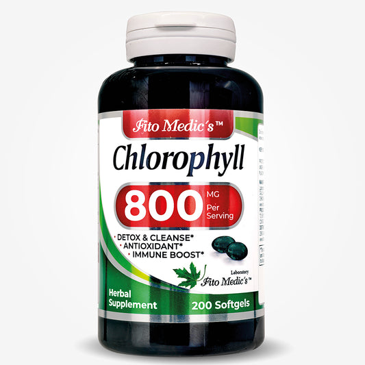 Chlorophyll Pure 800 mg Ultra high Absorption 200 Softgels