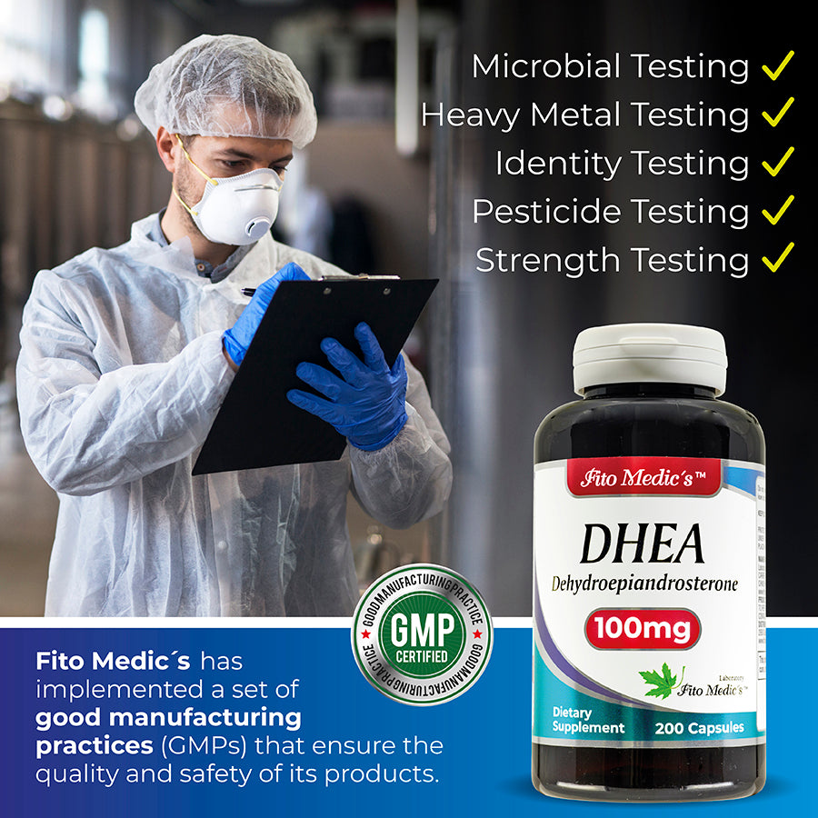 DHEA - 100 mg- 200 Capsules - Ultra High Absorption