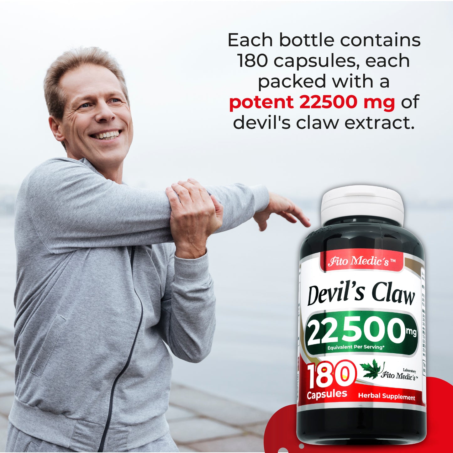 Devils Claw | 180 Capsules |22500 mg | Harpagofito | Ultra High Absorption.