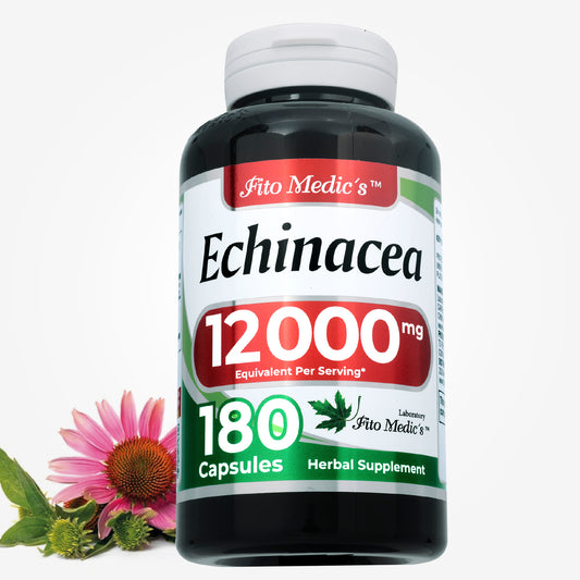 Echinacea Capsules | 12000 mg | 180 Capsules | Ultra High Absorption.