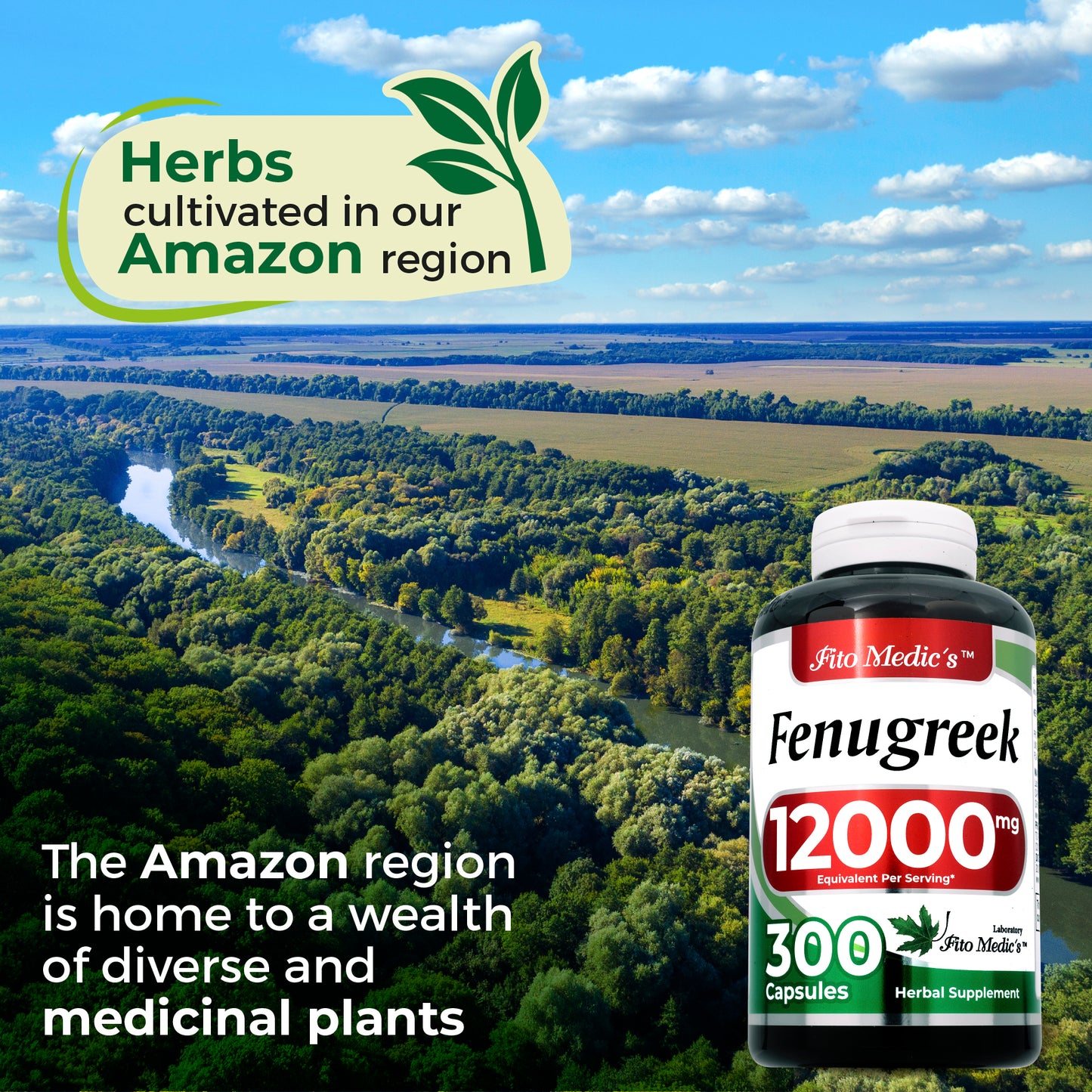 Fenugreek | 300 Capsules | 12000 mg | Ultra high Absorption.