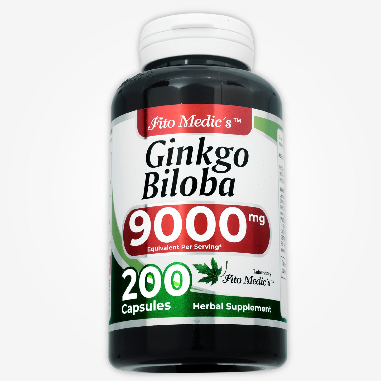 Ginkgo biloba Herb Leaf Capsules | 200 Capsules | Concentrated Extract | Highly Absorbable Herbal Supplement