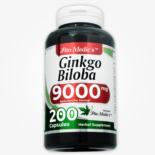 Ginkgo biloba Herb Leaf Capsules | 200 Capsules | Concentrated Extract | Highly Absorbable Herbal Supplement