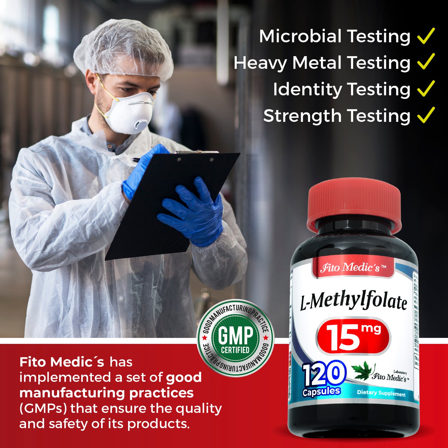 Methylfolate | 120 capsules | 15000 mc |15 mg | Ultra high Absorption