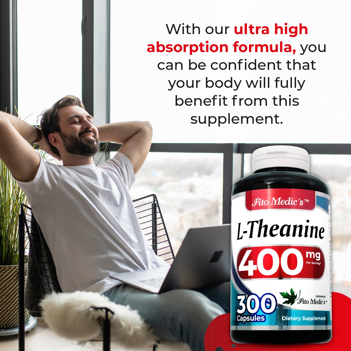 L theanine |150 Capsules | 400 mg | Ultra high Absorption.
