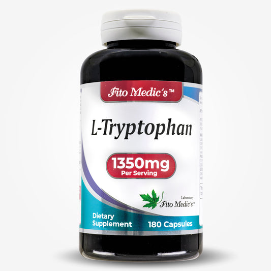 L-Tryptophan - 1350mg - 180 Capsules - Ultra High Absorption.