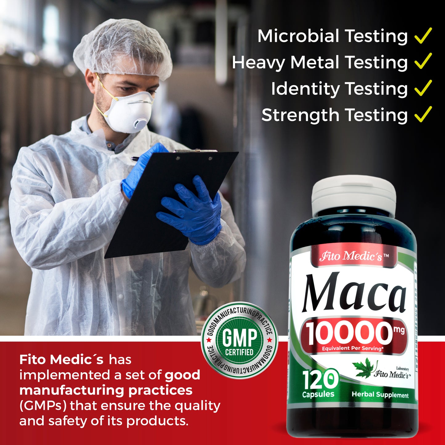Maca Root | 120 Capsules | 10000 mg | Ultra High Absorption