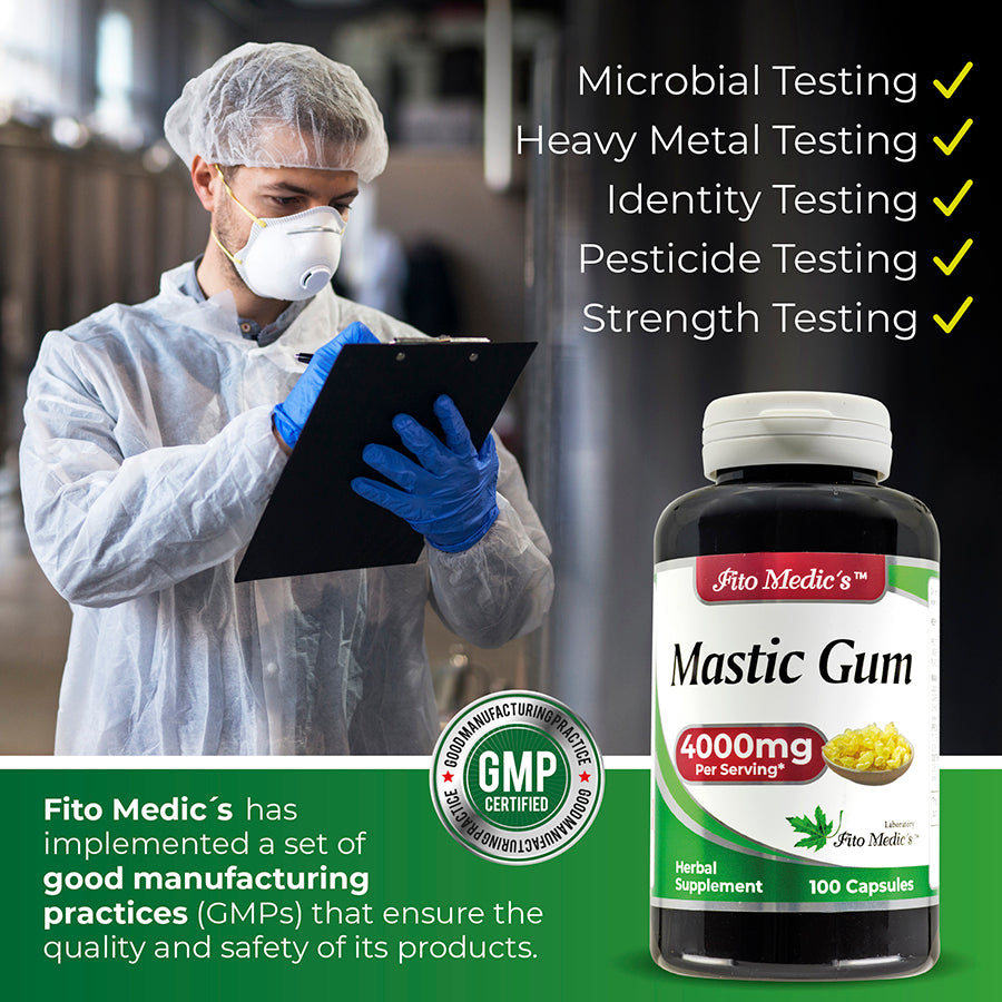 Mastic Gum – 4000 mg per Serving - 100 capsules - Ultra High Absorption