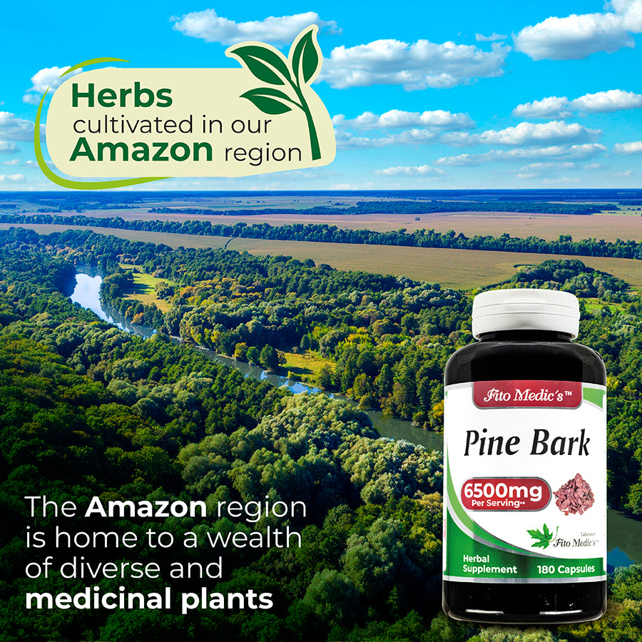 Pine Bark - 6500 mg per serving - 180 Caps - Ultra High Absorption