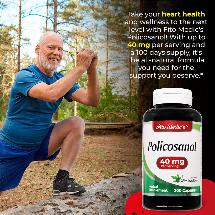 Policosanol - 40 mg per Serving - 200 Capsules - Ultra high Absorption