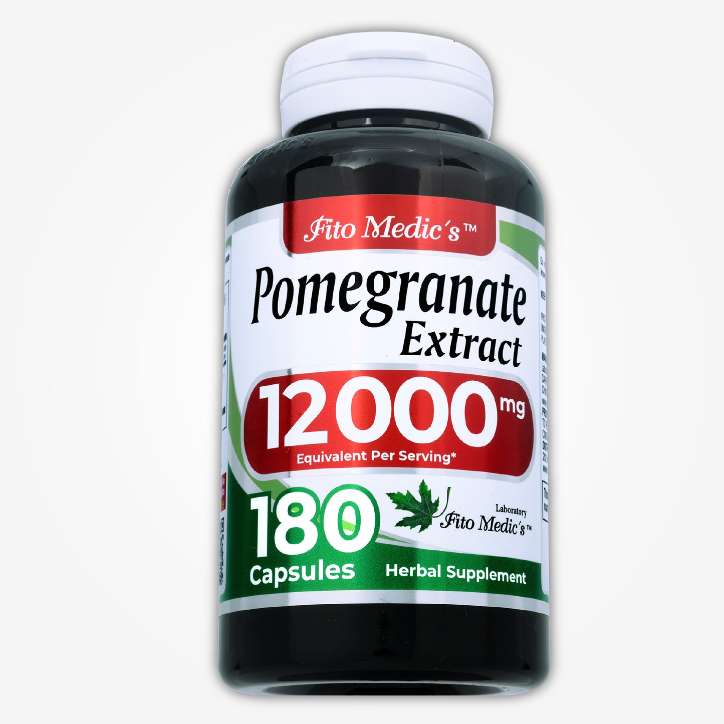 Pomegranate Extract | 180 Capsules Concentrate Extract | Herbal Supplement High Absorption