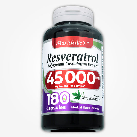 Resveratrol | Resveratrol supplements | Resveratrol capsules 450 mg 100:1 per 3-Capsule Serving | 180 Caps
